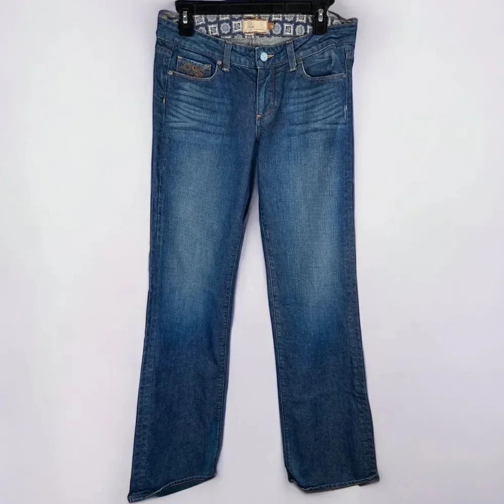 Paige Melbourne Jeans Embroidered Pockets Bootcut Size 29